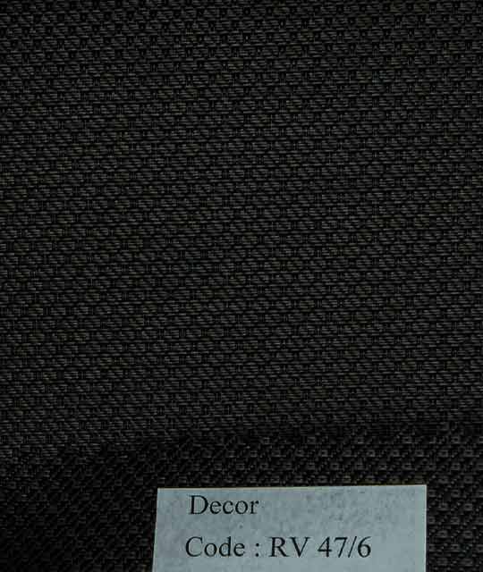 Black Color Roller Shades Fiberglass and PVC Decor 47/5-6