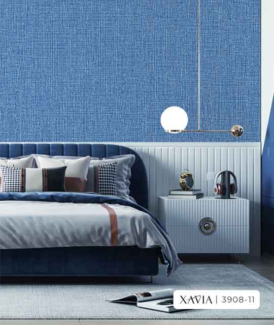 Subtle Pattern Blue Color Korean Wallpaper Xavia 3908-10-11