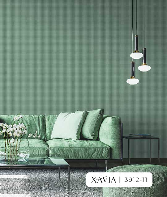 Green Korean Wallpaper Flame Retardant Xavia 3912-11-12