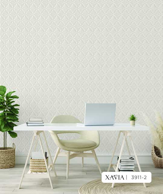 Off-white Geometric Pattern Wallpaper Xavia 3911-2-3