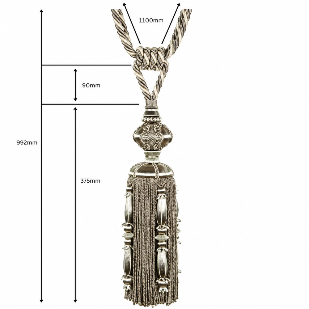 Champagne Turkish contemporary Erika Series Tieback with Dimention.