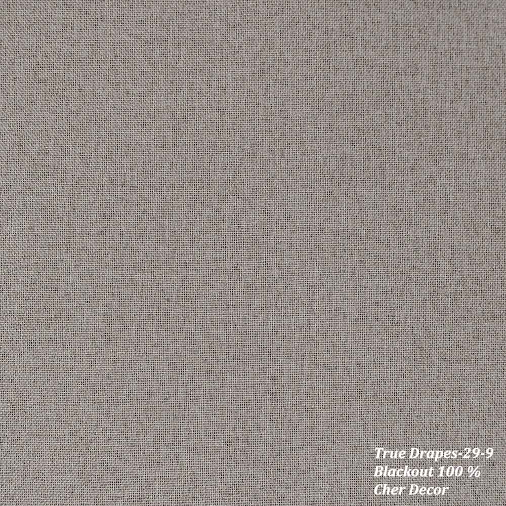 Brown Gray 100% Blackout Curtain in 280 cm Width.