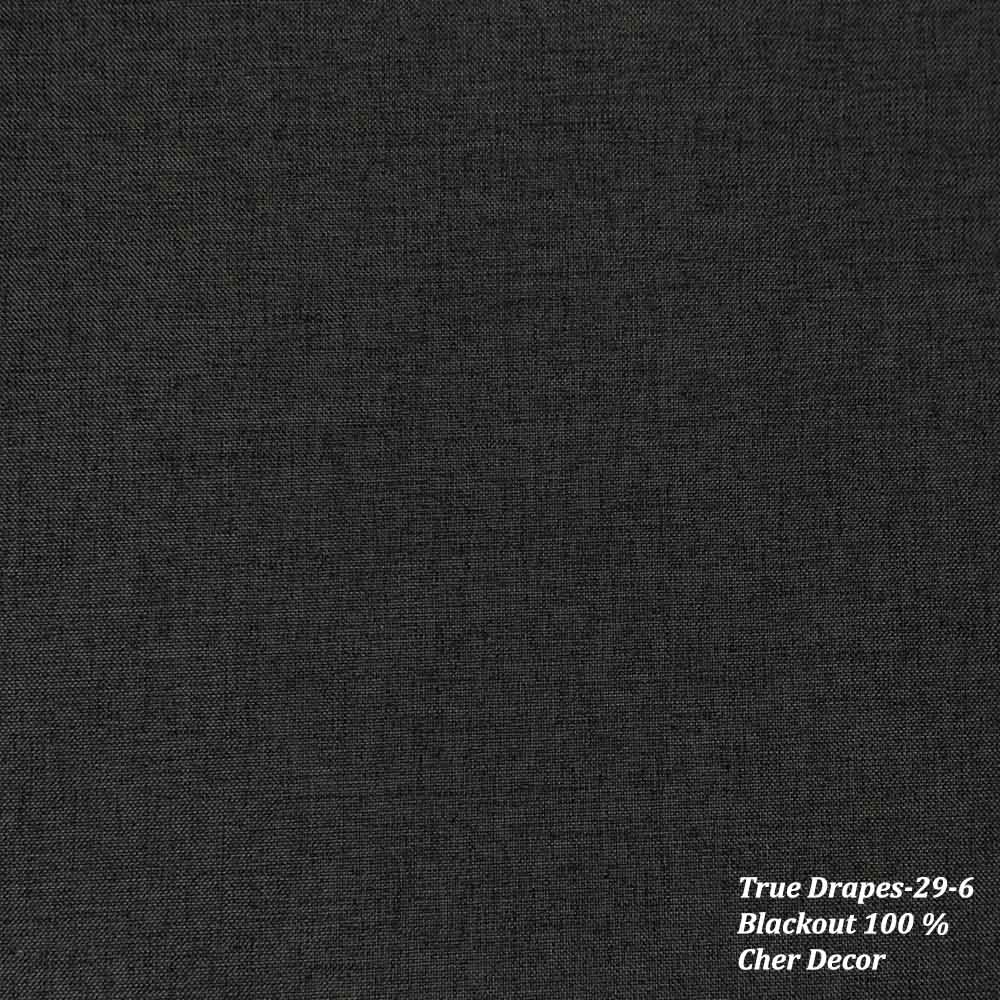 Dark Charcoal Blackout Curtain Fabric with 280 cm Width.