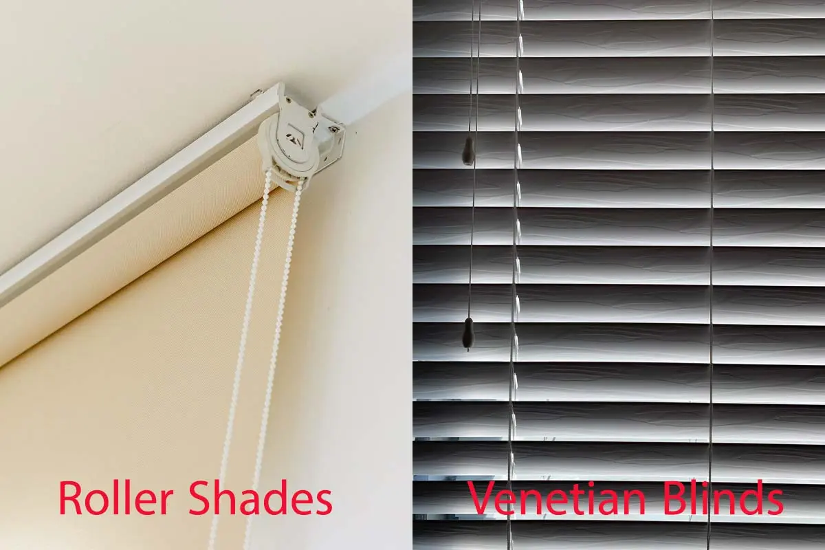 Roller shades vs venetian blinds