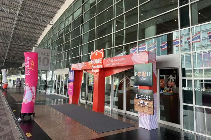 ทางเข้างาน Home Furniture Expo ฮอลล์หมายเลข 9