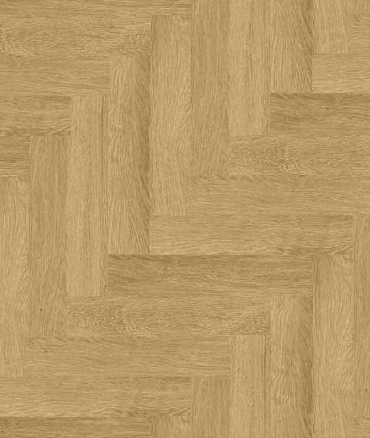 พื้นกระเบื้องยาง SPC สีไม้โอ๊คน้ำผึ้งอบอุ่นลายก้างปลา