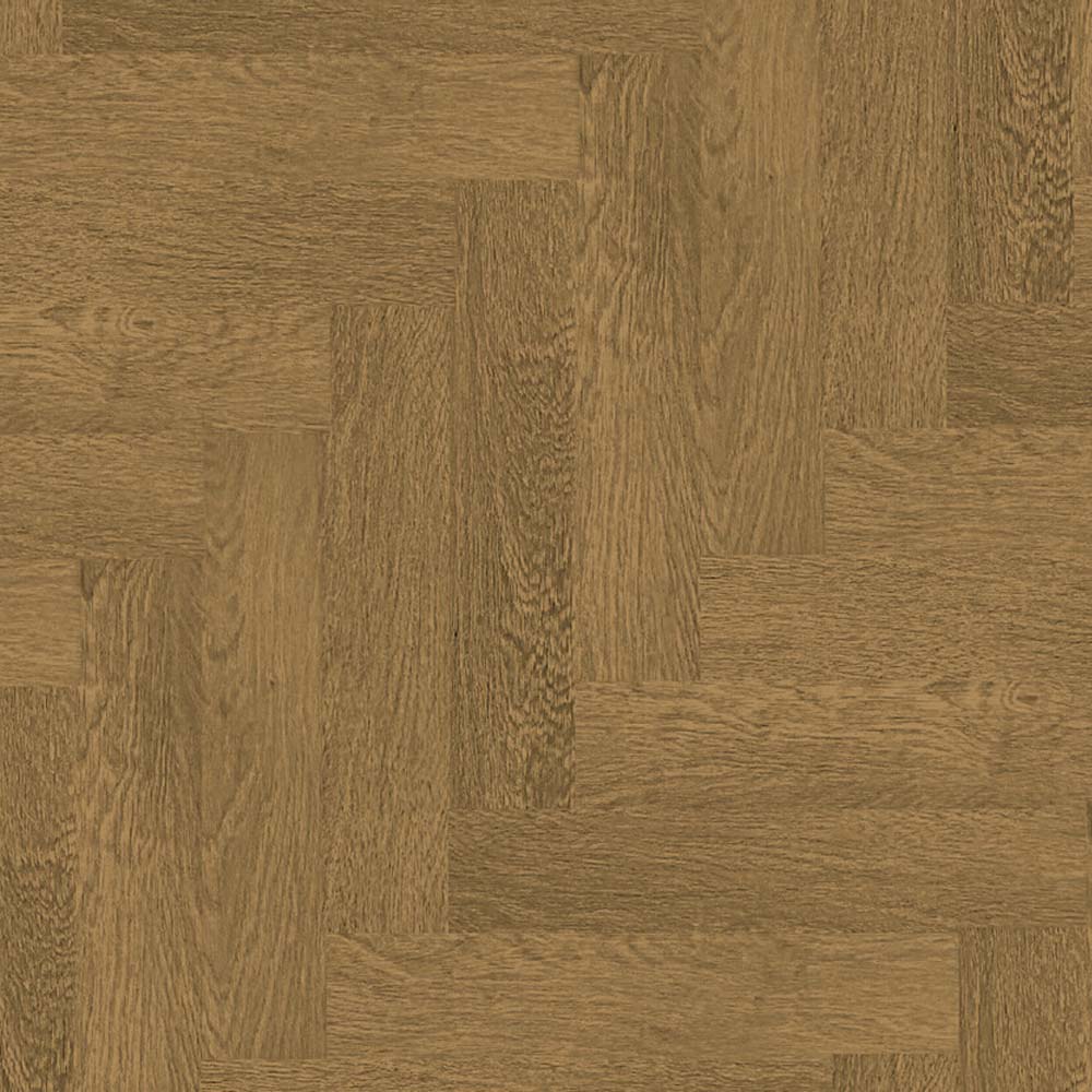 พื้นไม้ SPC ลายก้างปลาสีโอ๊คน้ำตาล.