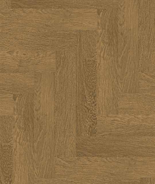 พื้นกระเบื้องยาง SPC สีไม้โอ๊คน้ำตาลลายก้างปลา