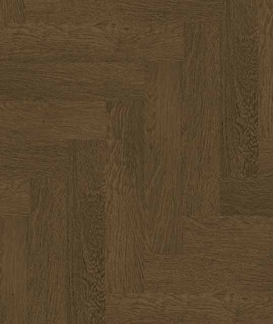 พื้นกระเบื้องยาง SPC สีไม้โอ๊คน้ำตาลเข้มลายก้างปลา