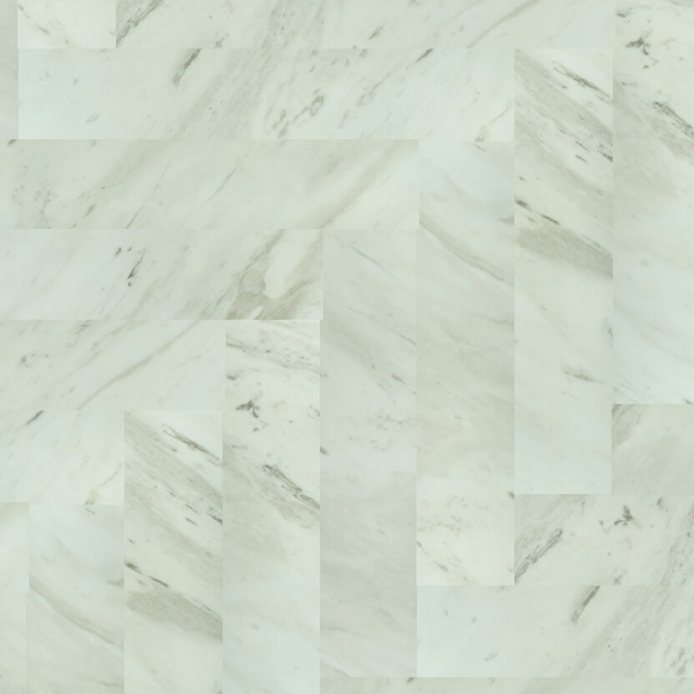Marble White SPC Flooring Herringbone.
