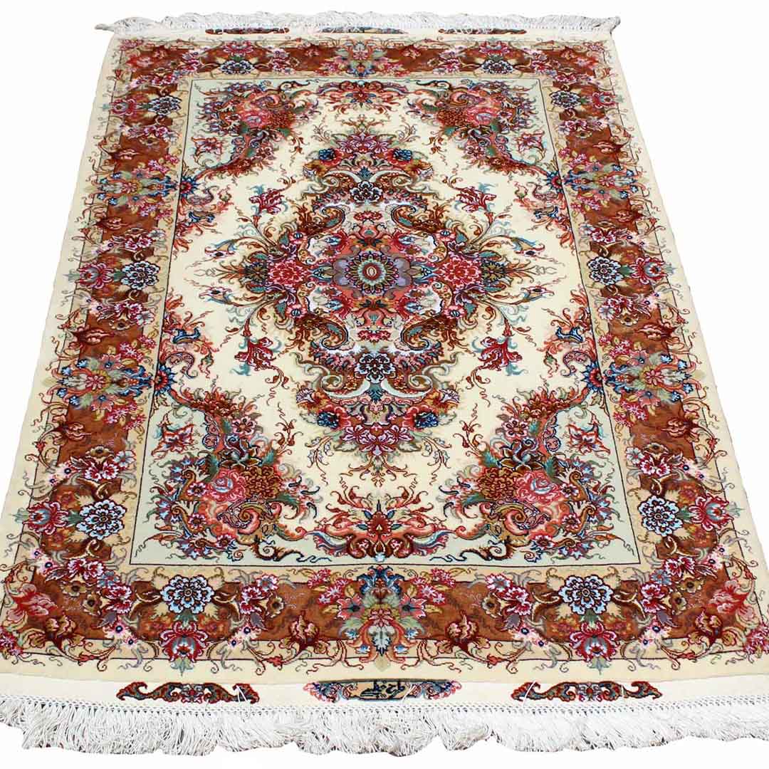 Khatibi pattern Tabriz hand-woven carpet