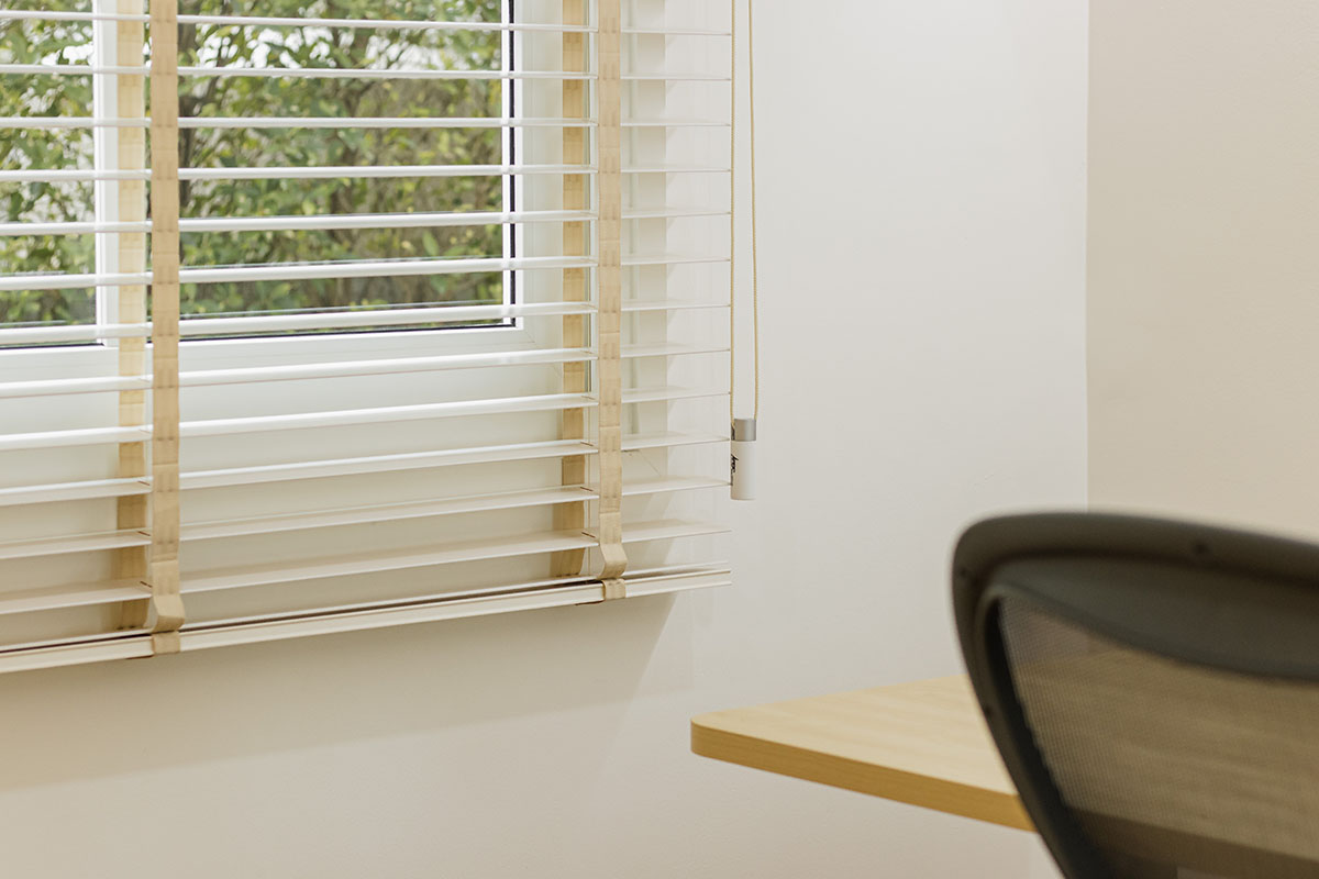 Basswood Blinds for Office Room.