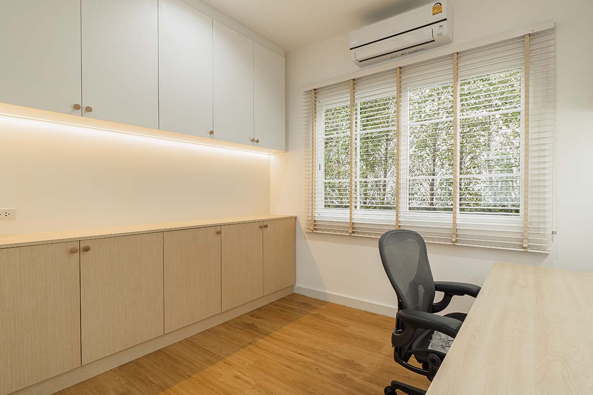 Basswood Blinds for Home Office.