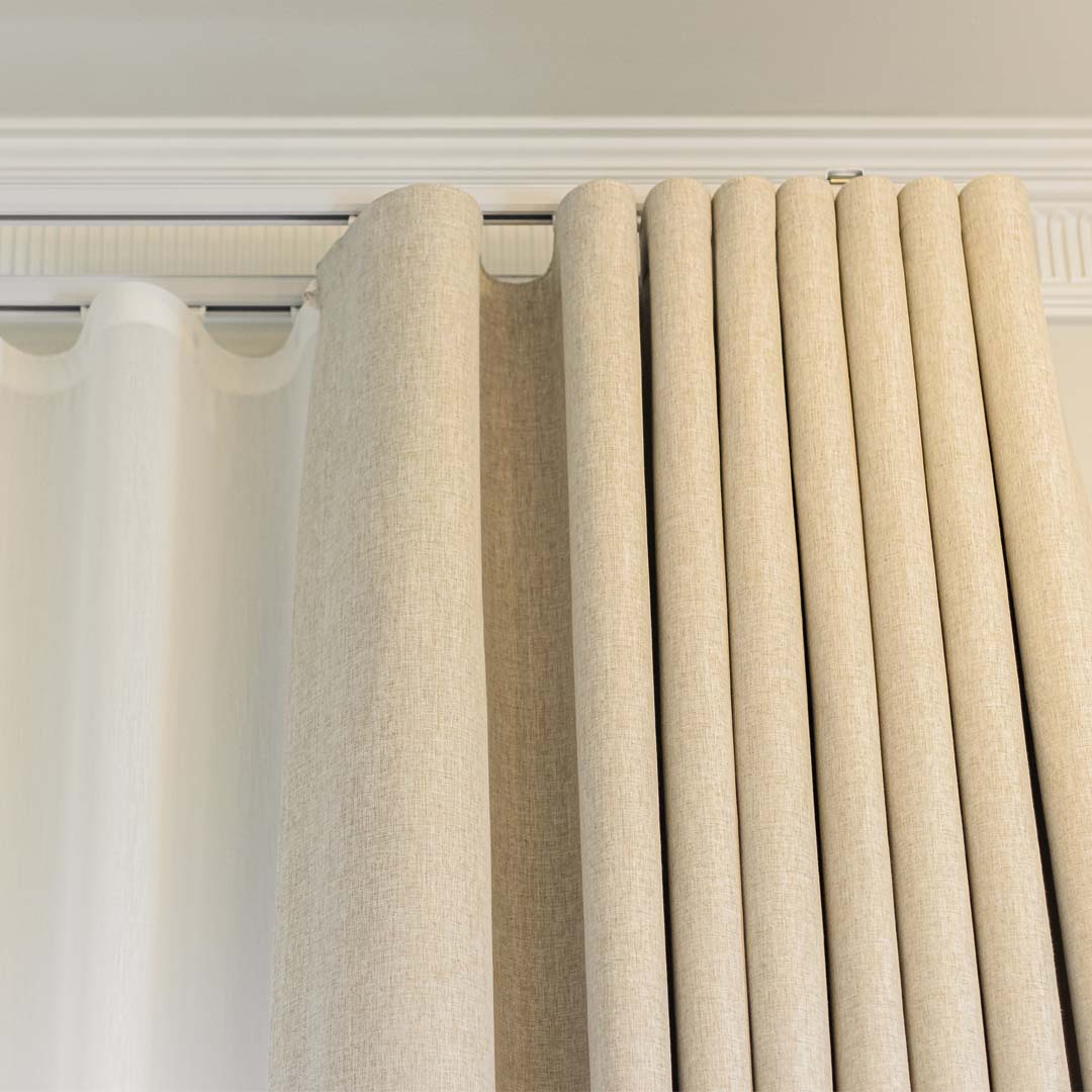 Blackout curtain for bedroom color cream.