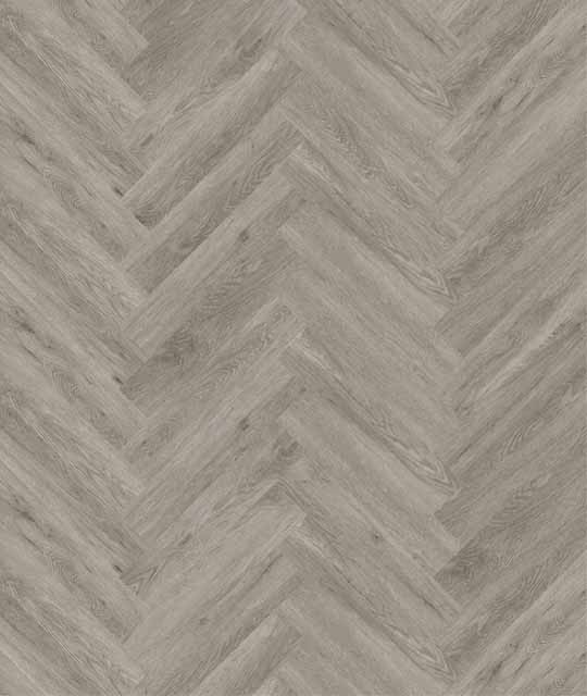 Gray Oak SPC Flooring Herringbone Pro 12.7x62x0.6 cm