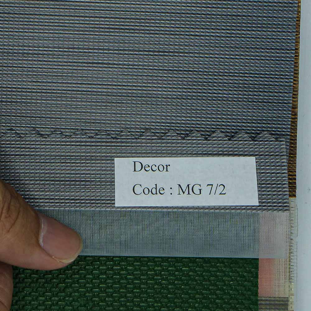 Gray Blackout Zebra Shade Fabric.