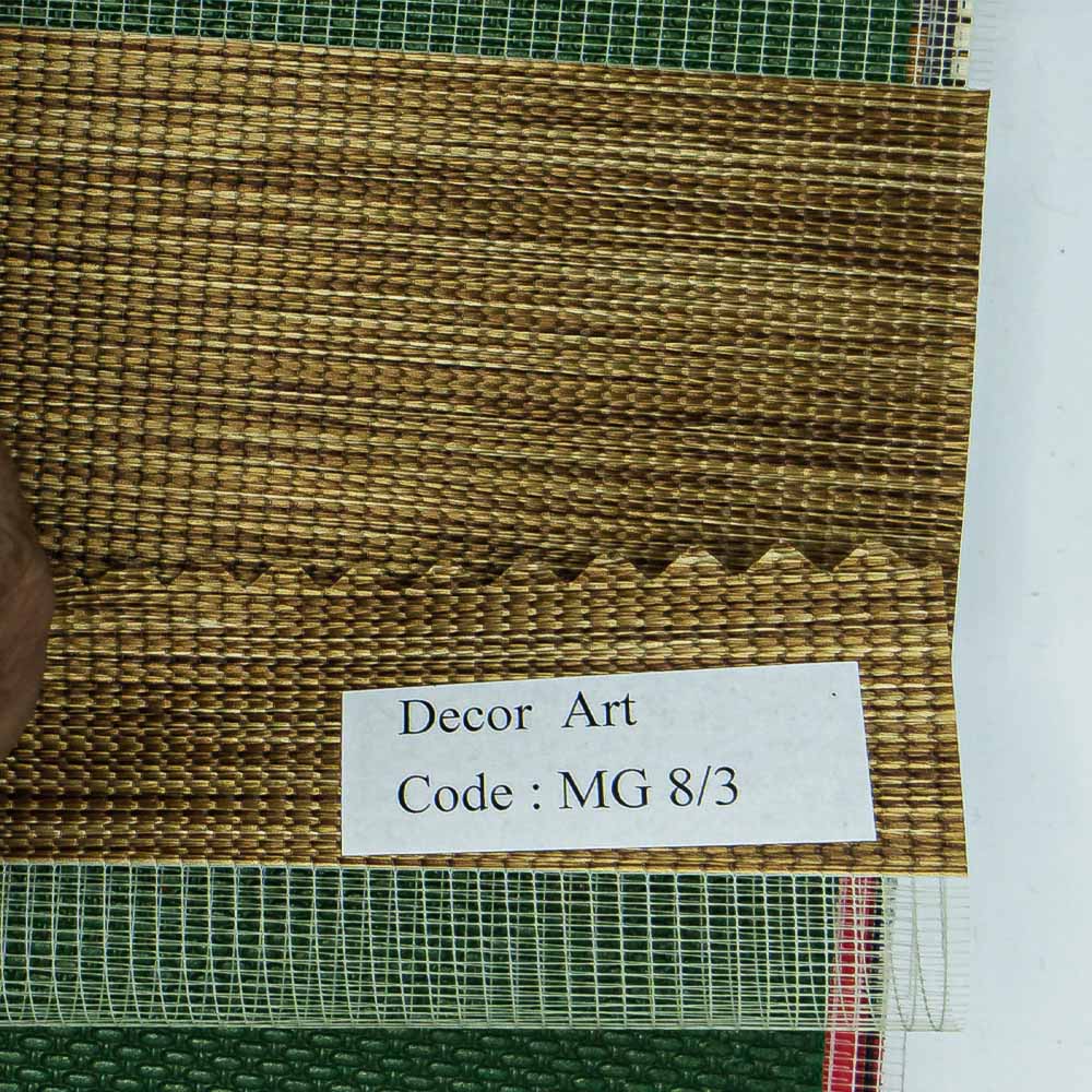 Light Brown Zebra Shade Fabric in Plain Pattern.