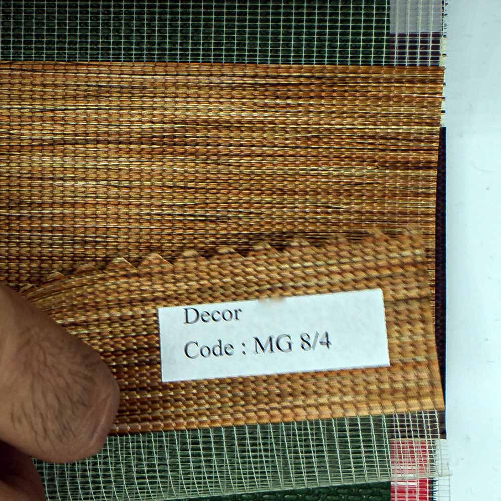 Brown Zebra Shade Fabric in Plain Pattern.