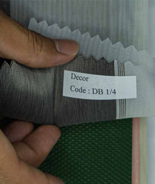 Vertical Zebra Shades in Greige DB1-4 Decor Series