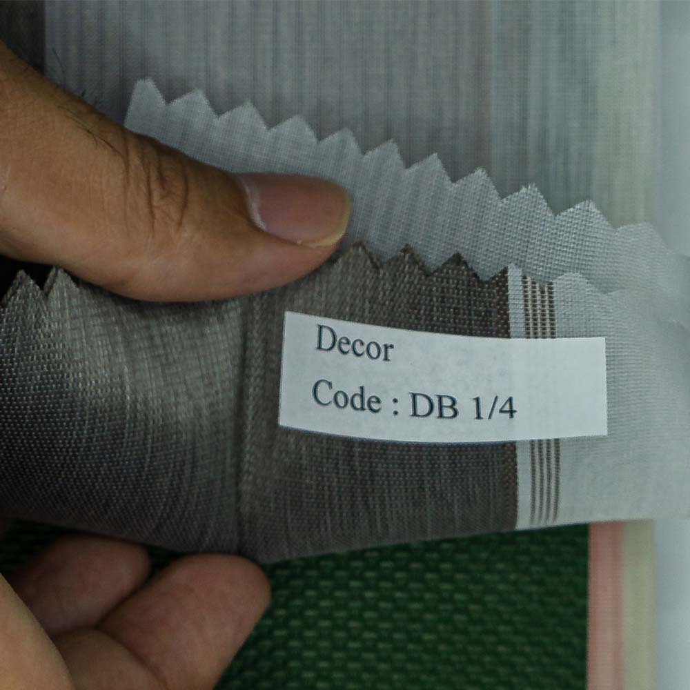 Greige Vertical Zebra Shades Decor Series DB1-4.
