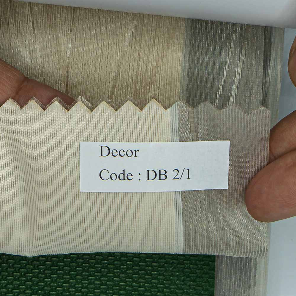 Cream Patterned Vertical Zebra Shades Decor Series DB2-1.