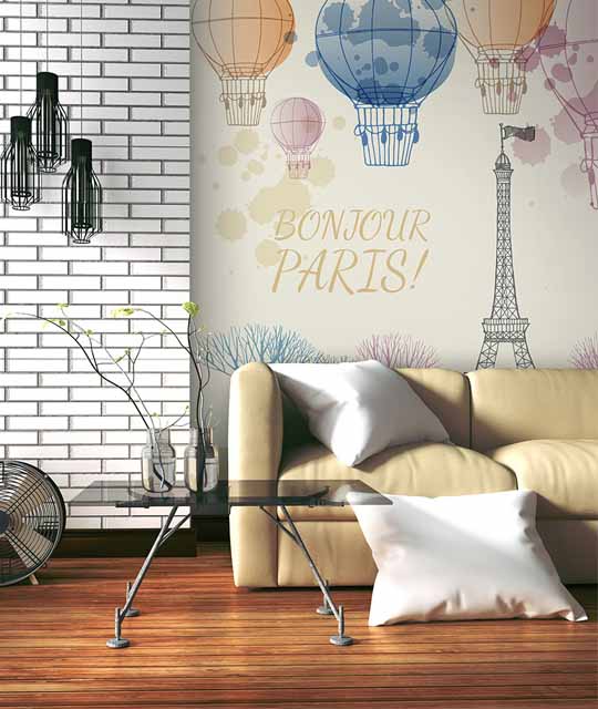Hot Air Balloon Wallpaper Designs for Kids' Room