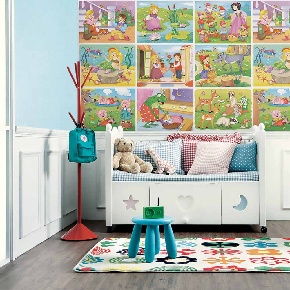 Fairy Tale Cartoon Wallpaper for Kids Room. ki009-2