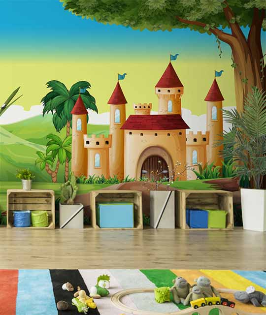 Fairytale Castle Wallpaper For Kid's Room
