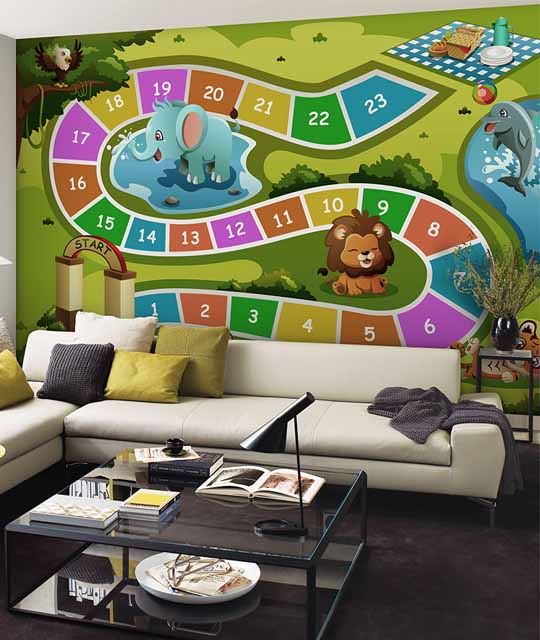 Board Game Wallpaper for Kid's Room