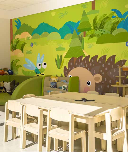 Garden Wallpaper for Kid's Room (Botanical)