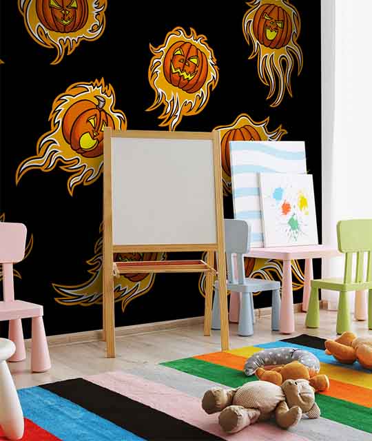Halloween Wallpaper for Kid's Playroom