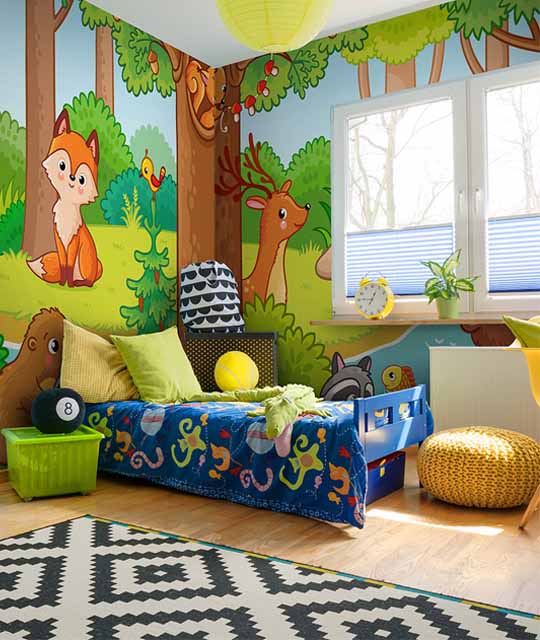 Safari and Zoo Wallpaper for Kid's Room
