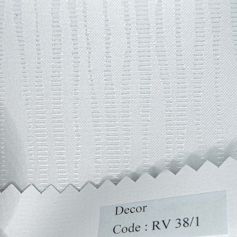 White Roller Shades Fabric from Decor Series RV 38/1.