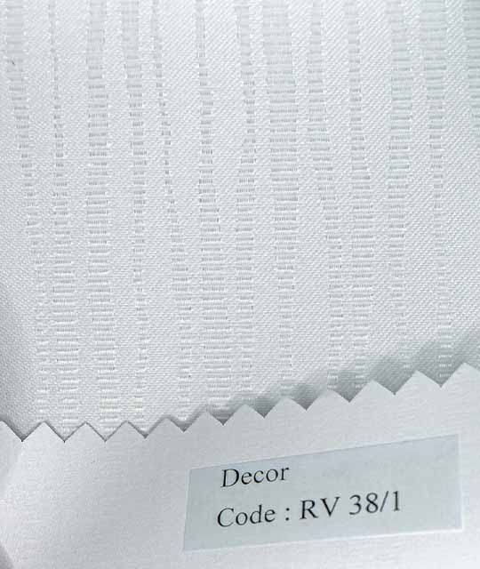 White UV Blackout Roller Shades 320 g/m² – 38-1 Decor Series