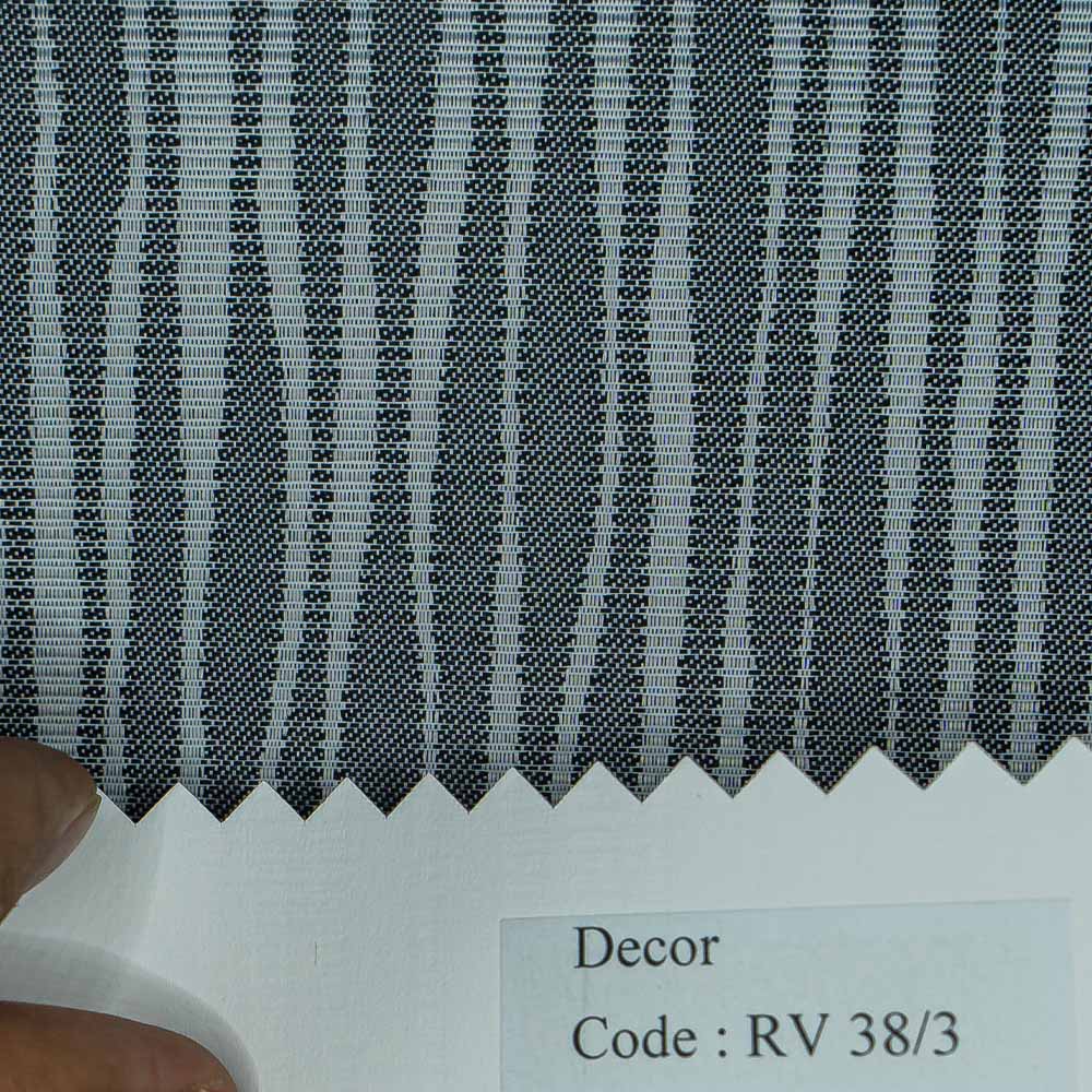 Gray Wave Patterned Blackout Roller Shades  - 38-3 Decor Series.