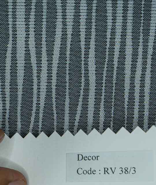 Gray Wave Patterned Blackout Roller Shades  - 38-2/3 Decor Series