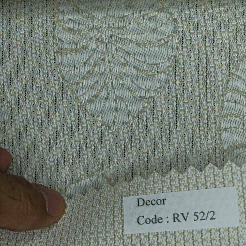 Leaf Patterned Cream Roller Shades Decor Series 52-2.