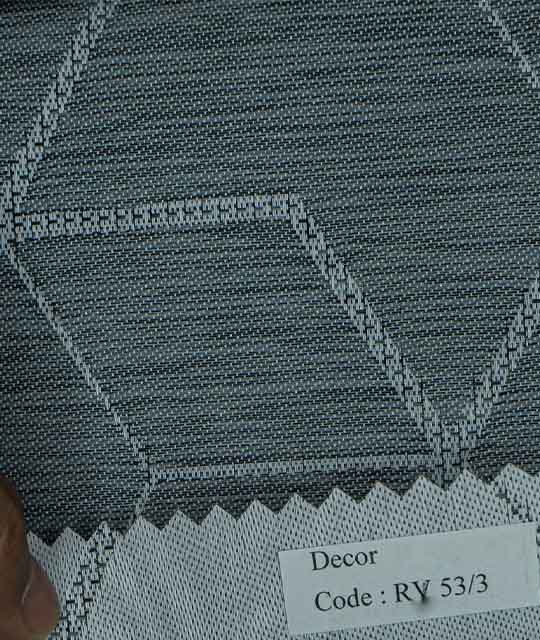 Geometric Shaped Gray & White Roller Shades 1%openness 467g