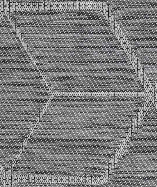 Geometric Shaped Gray & White Roller Shades 1%openness 467g