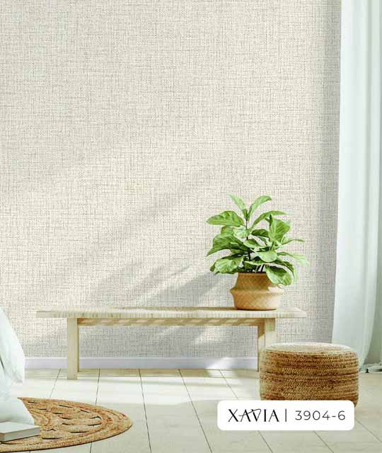 White & Off-white Korean Wallpaper - Paper Back Vinyl Xavia