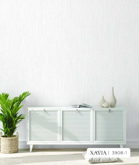 White & Off-white Korean Wallpaper Antiviral Xavia 3908