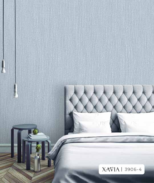 Gray Wallpaper Flame Retardant and Antiviral Xavia 3906