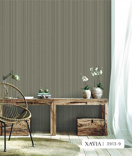 Vertical Striped Off-white & Beige Wallpaper Xavia 3913