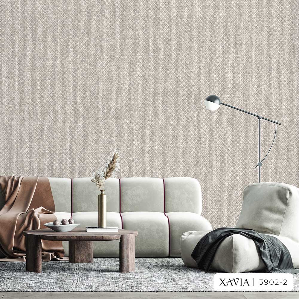 3902-2 Beige Xavia Korean Wallpaper for a Living Room.