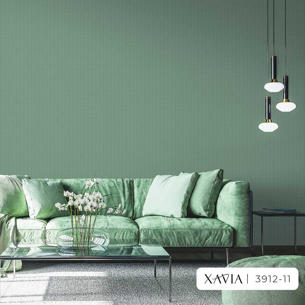 3912-11 Xavia Light Green Color Wallpaper for Living Room.