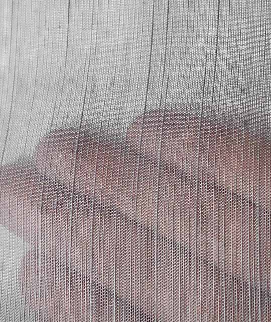 Wide Black Vertical Striped Sheer Curtain - Harmony Line