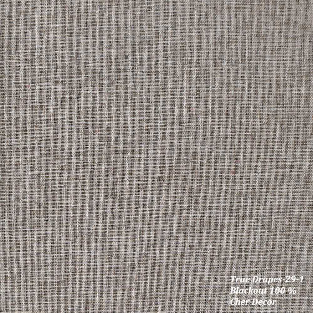 Greige 100% Blackout Curtain in 280 cm Width.