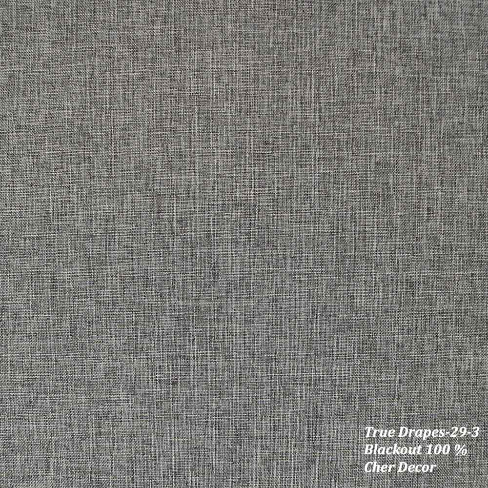 Gray Blackout Curtain Fabric with 280 cm Width.