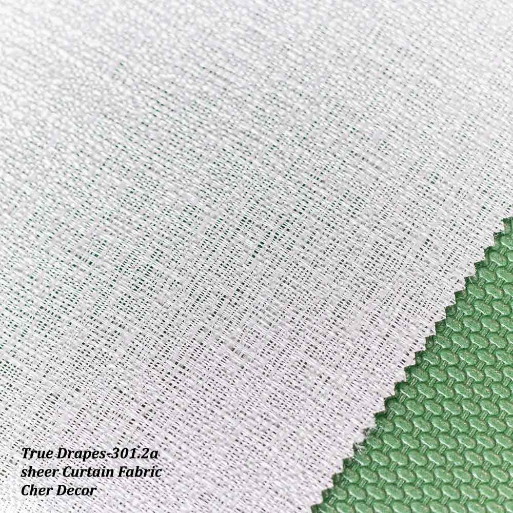 Plain Sheer White Fabric with Textured Pattern 320 cm Width.