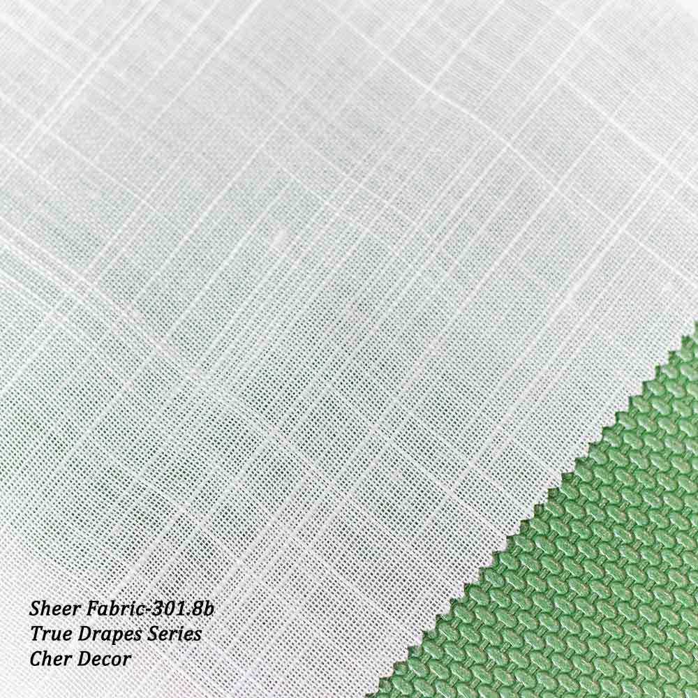 Subtle Grid-like Pattern Sheer Curtain Fabric Width 320 cm.